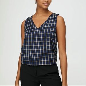 Grid Pattern Navy Cami